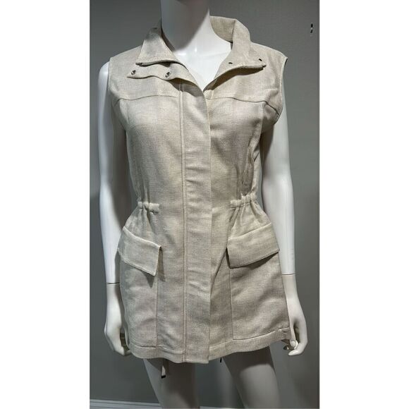 Akris Linen Sleeveless Vest Size 8 - Picture 1 of 9